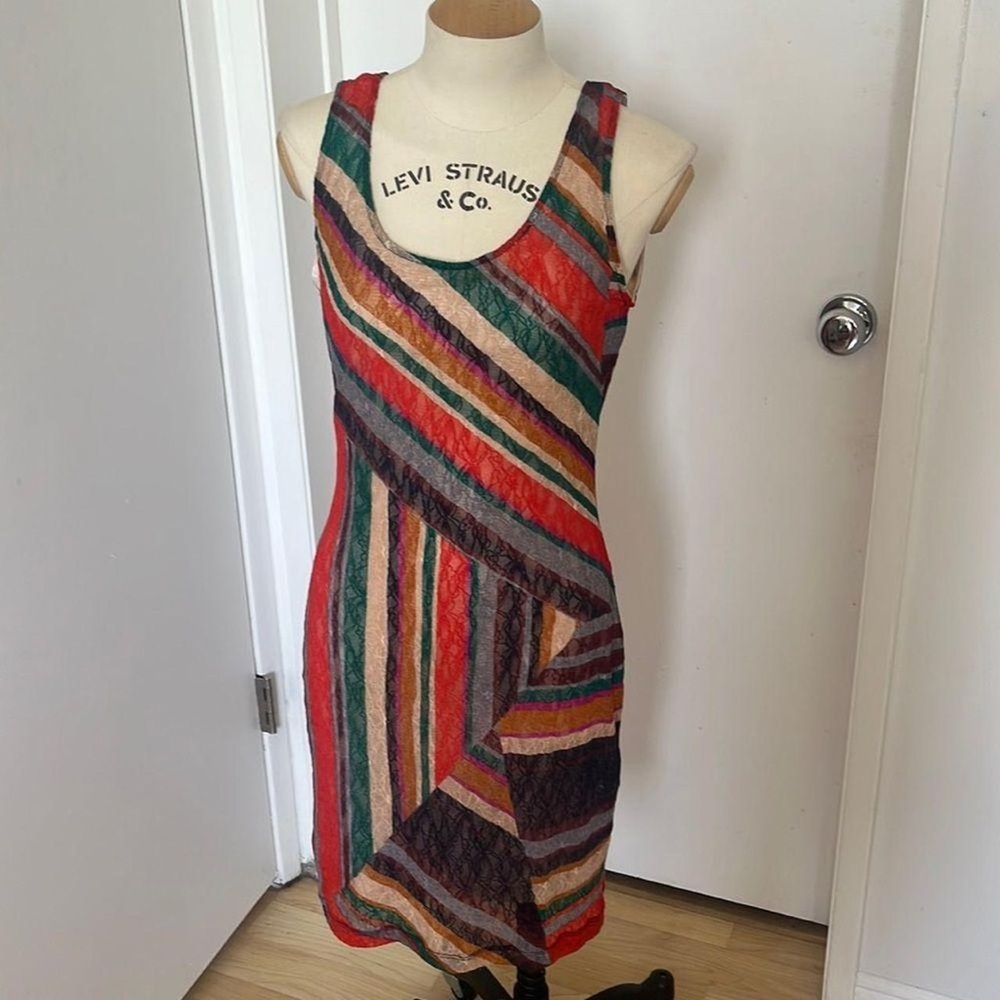 Geometric lace dress